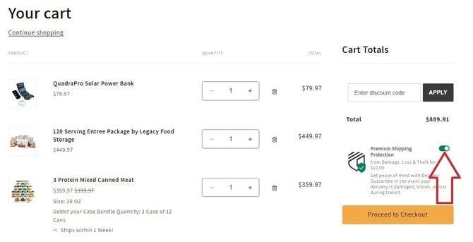 Orders - Shipping Protection